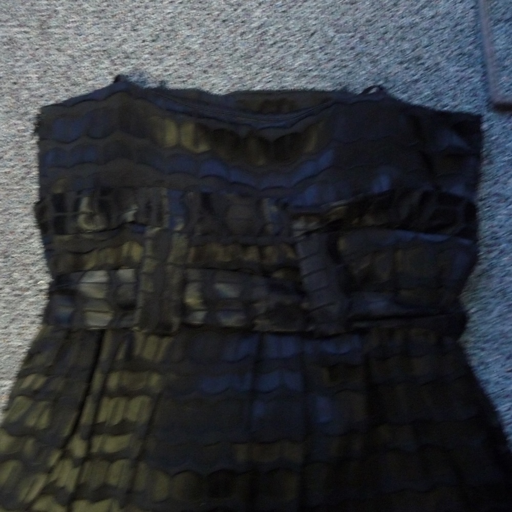 NWOT Black Mini Strapless Dress Designer Sample - Picture 7 of 8